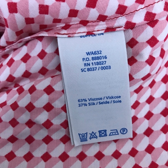 Boden 12R Silky Panel Top Blouse WA632 Geometric - Picture 7 of 8